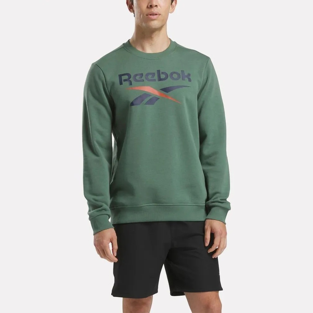 Identity Fleece Stacked Logo Crew